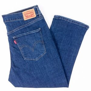 Levis Classic Capri Stretch Womens Jeans Dark Wash Size 8 29/21